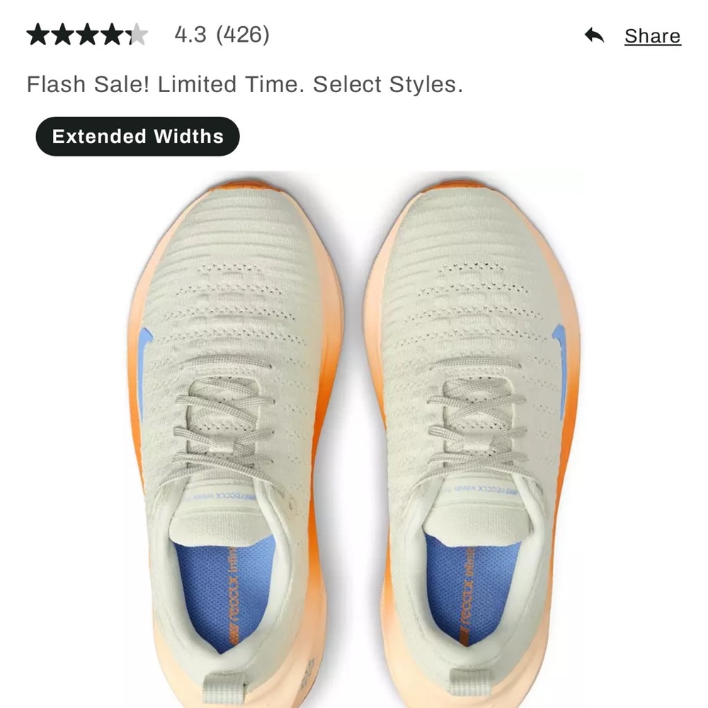 Womens Nike React Infinity Run 4 size 10